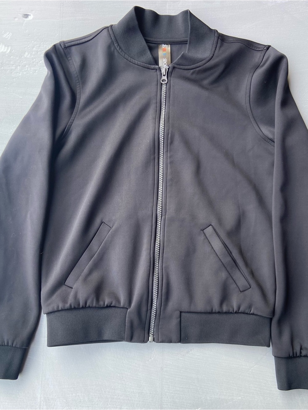 PRISMSPORT Black Zip-Up Bomber Jacket